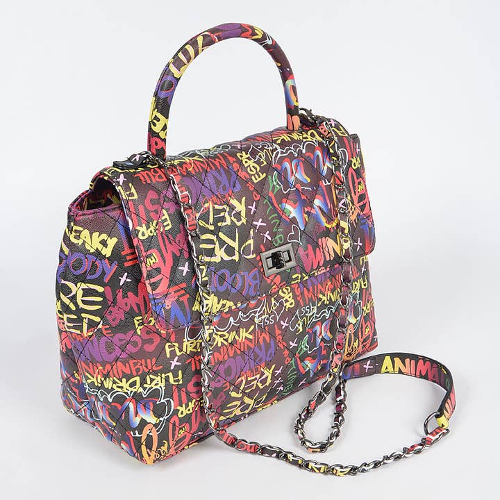 3AM BY H&D ACCESSORIES - Wholesale Clutch Bag - Women's - Multi Graffiti Clutch2
