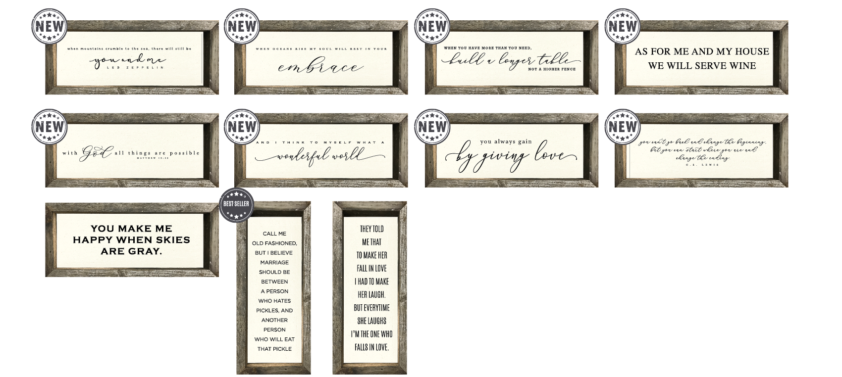 Wholesale 16x7 Thin Oak Everyday Signs for your store Faire