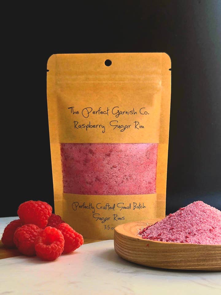 Raspberry Sugar Rim By The Perfect Garnish Co. for wholesale by The Perfect Garnish Co.