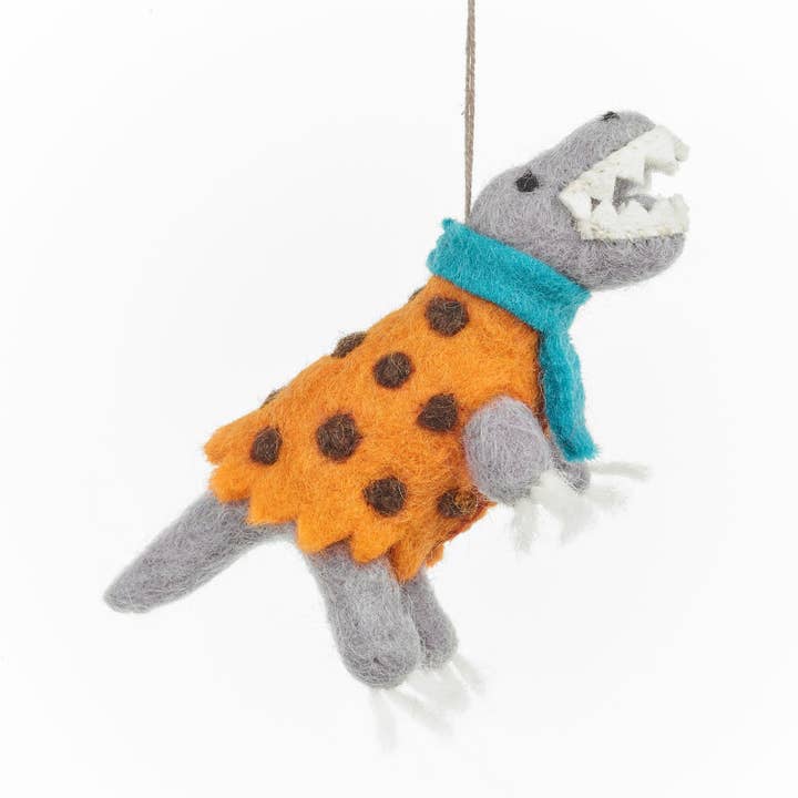 Handmade Felt DINO-mite Dinosaur Hanging Decoration for wholesale by Felt So Good