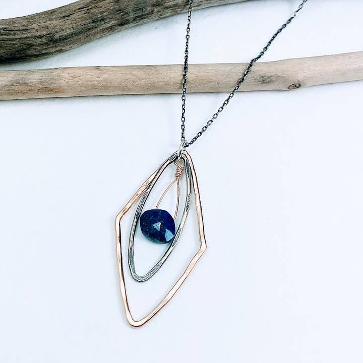 Blue Nesting Necklace for wholesale by Laura J Designs