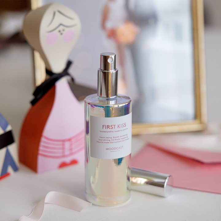 Moodcast Fragrance Co. - Wholesale Room & Linen Spray - Room & Linen Spray - Vibes - First Kiss - 3.4 oz Bottle2