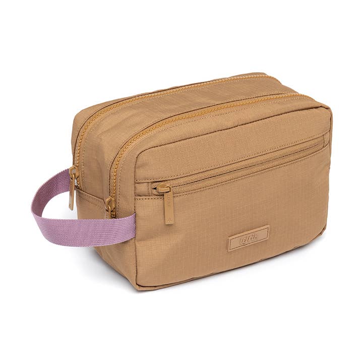 Kei Doppelwaschbeutel Toffee Ripstop für den Großhandel von LEFRIK EU