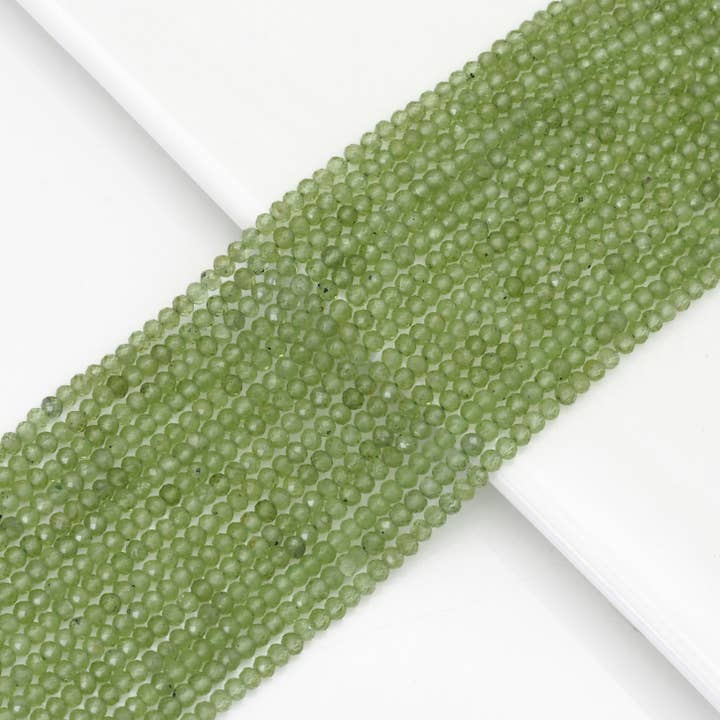 Genuine Peridot Faceted Rondelle Beads, Sku#U1683 for wholesale by BestBeads&Beyond
