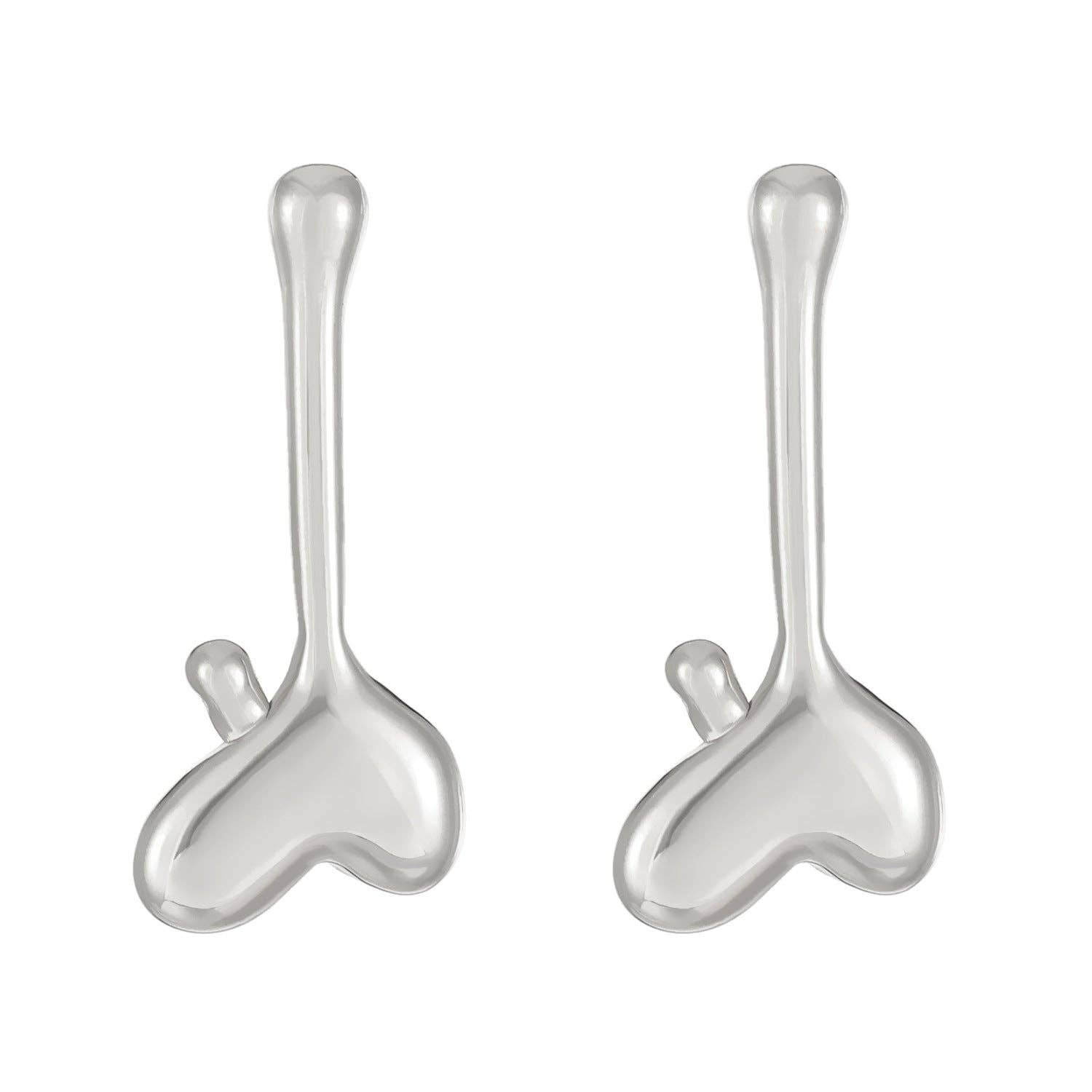 SALINA TRADING INC - Wholesale Dangle Earrings - Geometric Titanium Steel Earrings for Women - Trendy Heart and Round Shapes9