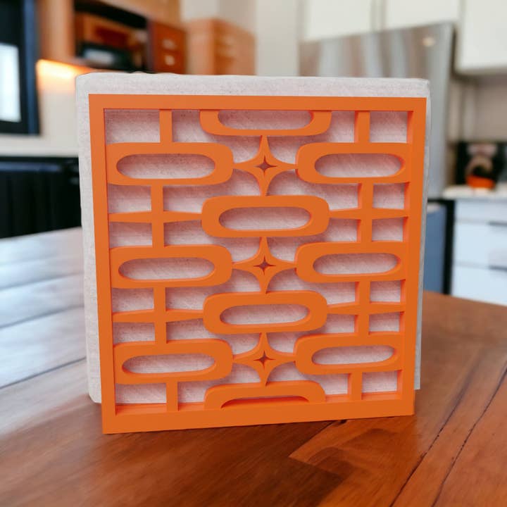 Retro Layers - Wholesale Napkin Holder - Mid Century Modern Retro Style Atomic Ovals Napkin Holder