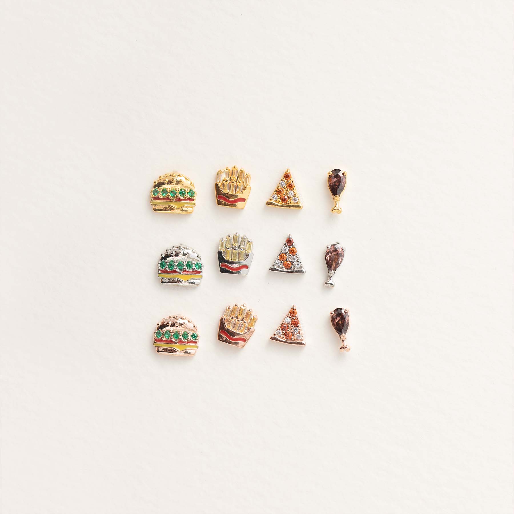 Girls Crew - Wholesale Jewelry Set - Lunch Is On Us Stud Set0