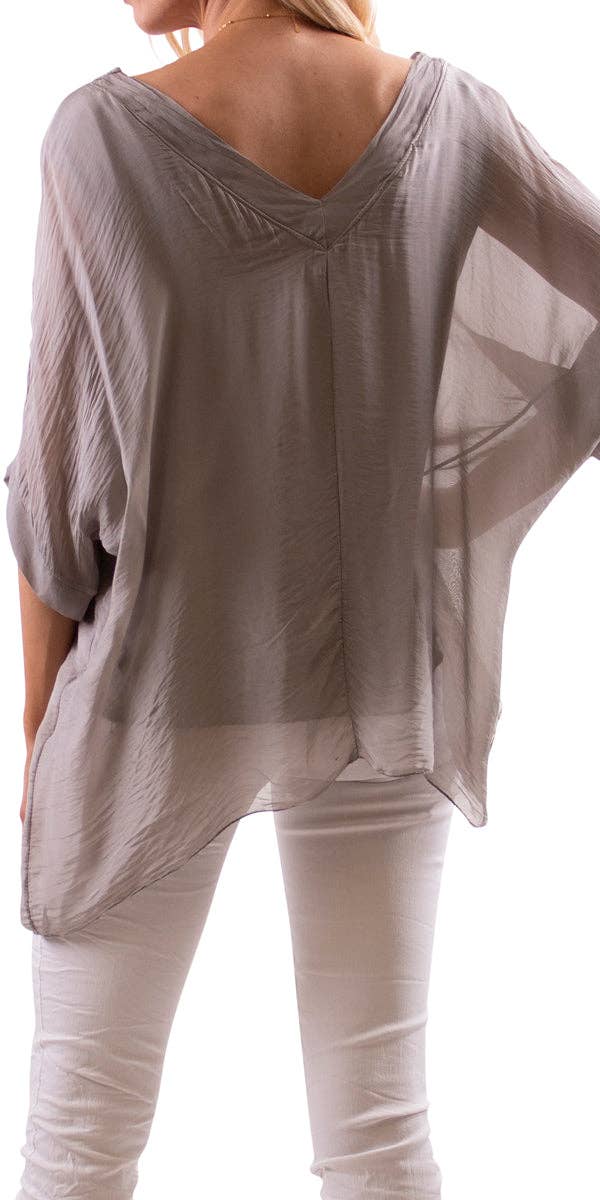 Gigi Moda - Wholesale Blouse - Women's - V-Neck Short Sleeve Blouse3