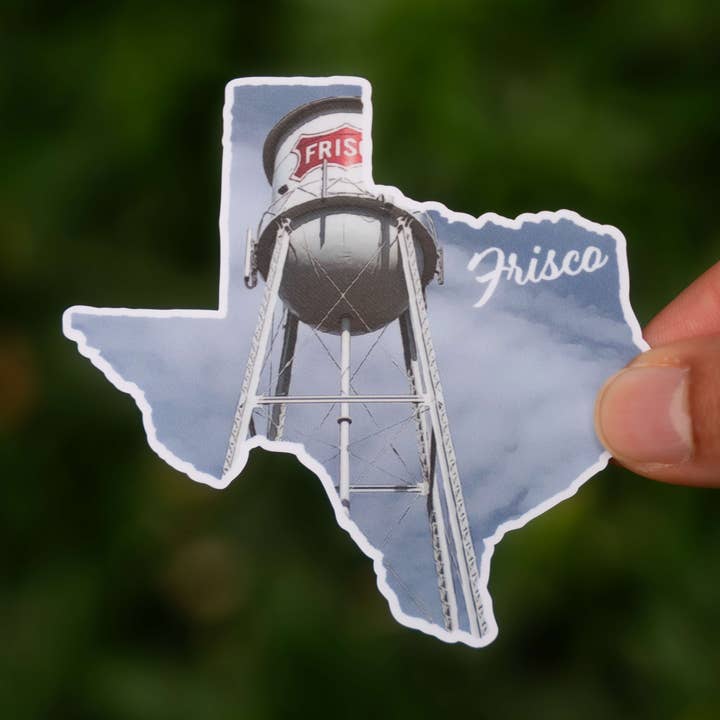 Autocollant Frisco, TX pour la vente par Little Comfy Goods