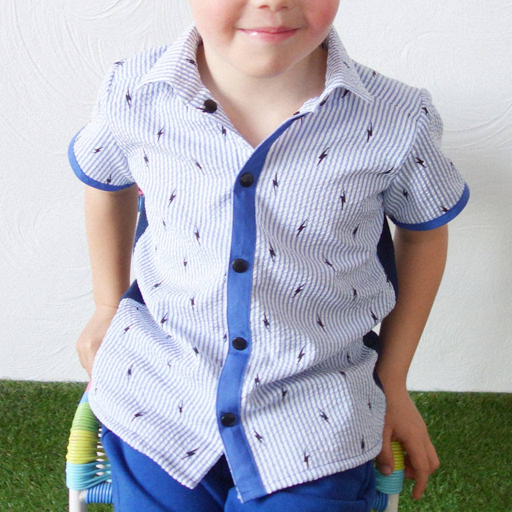 Super Bison – Engroshandel DIY-sysæt – Mønster skjorte Victor 2/12 år12