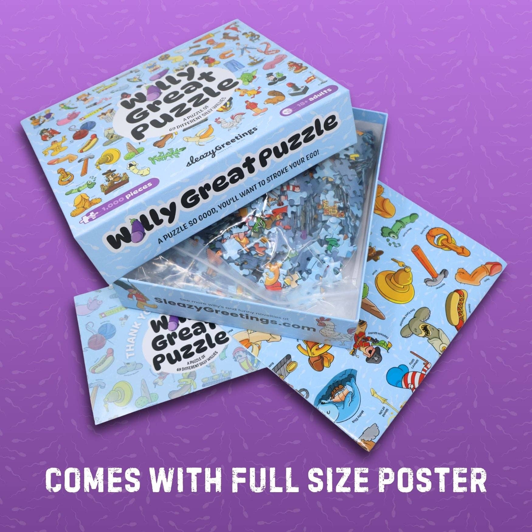 Sleazy Greetings - Wholesale Puzzle - Adult - Willy Great Puzzle - Funny Penis 1000 Piece Jigsaw Puzzle5