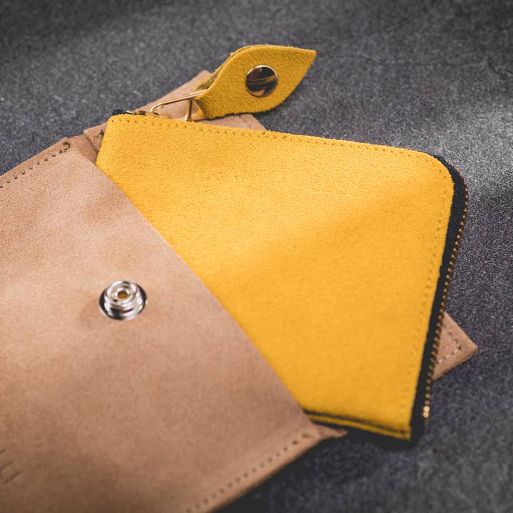 Frankinelli - Wholesale Wallet - Women's - Mustard Suede Wallet