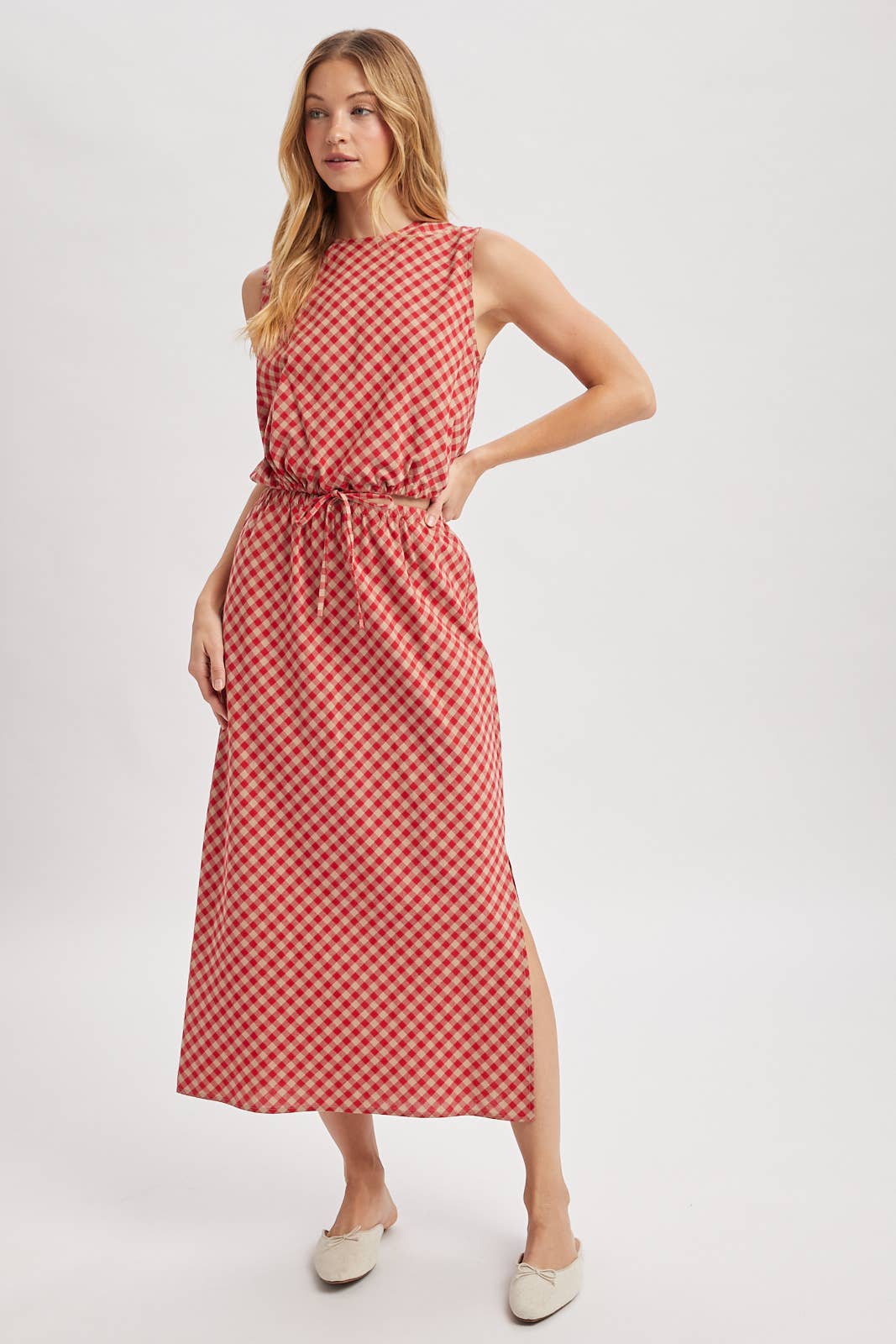 Wishlist Apparel - Wholesale Top & Skirt Set - Women's - PLAID TANK TOP AND SKIRT SET / WL25-1156411