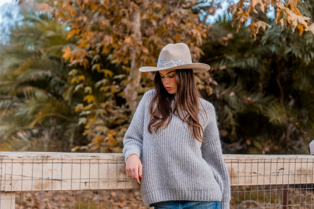 Peter Grimm - Wholesale Fedora - Unisex - Gus Austrailian Virgin Wool Felt Bandana Band Wide Brim Hat2