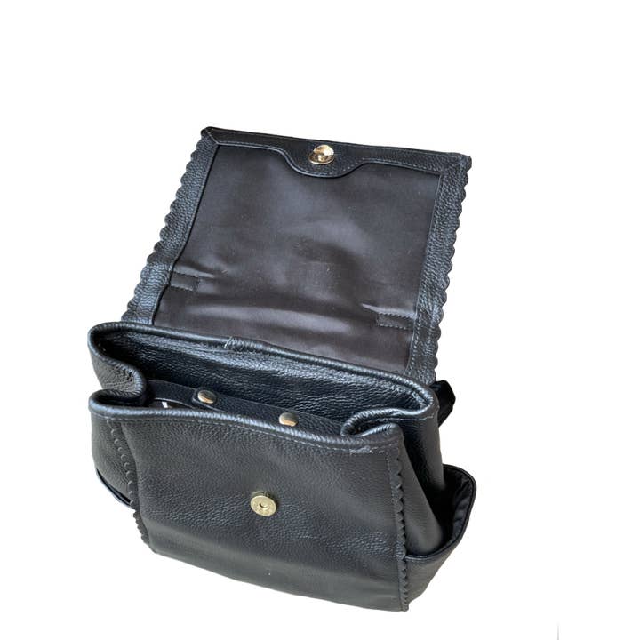 Roma Leathers, Inc. - Wholesale Backpack - Women's - Top grain cowhide leather back pack crossbody shoulder bag4