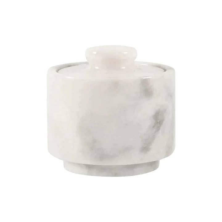 Adorn Marmor - Wholesale Salt & Pepper Shaker Set - Handmade Marble Salt Cellar With Lid