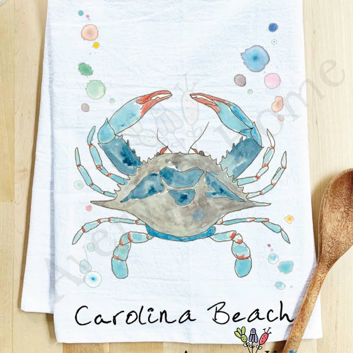 Avery's Home - Vente Torchons - Torchon côtier personnalisable "Blue Crab Ocean"44