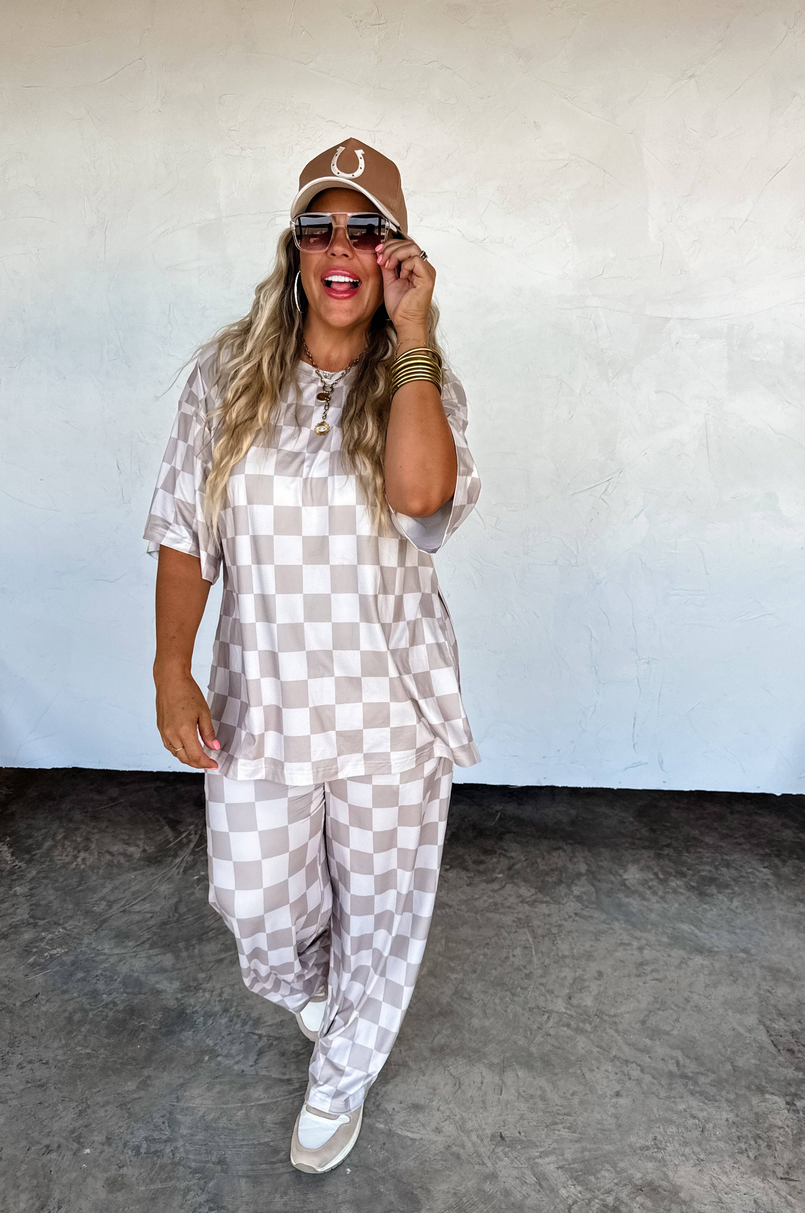 BLAKELEY - Wholesale Tunic - Women's - CHECK BABE SIDE SLIT TOP9