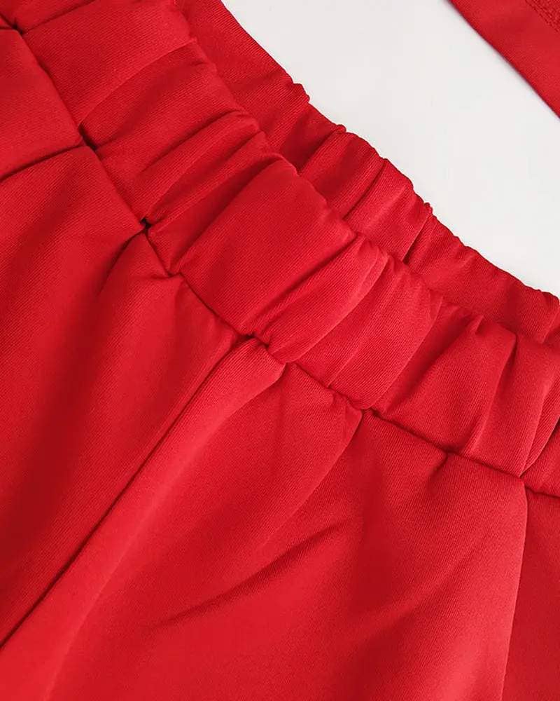 Fashion Combination - Wholesale Top & Skirt Set - Women's - shawl collar double breasted blazer pants set9