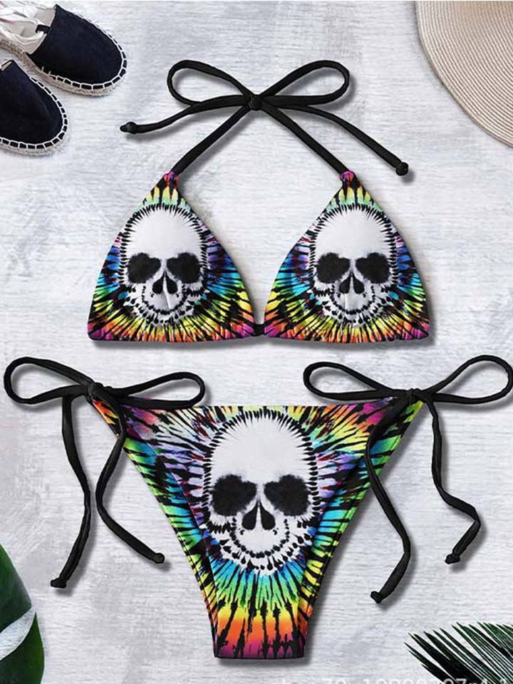 Tourtiwi - Wholesale Two Piece Swimsuit - Women's - Sexy Skull Bandage Swimsuit Suit3