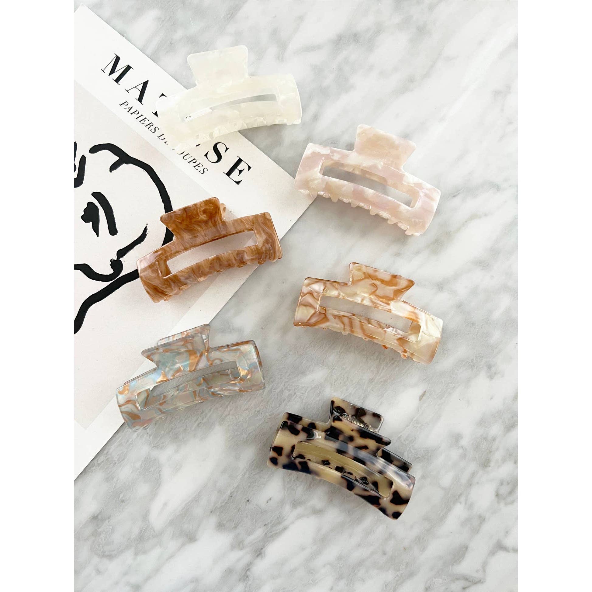 LoveLina - Wholesale Hair Clip - Women's - Acetate Tortoise Hair Clips - ALLIE6