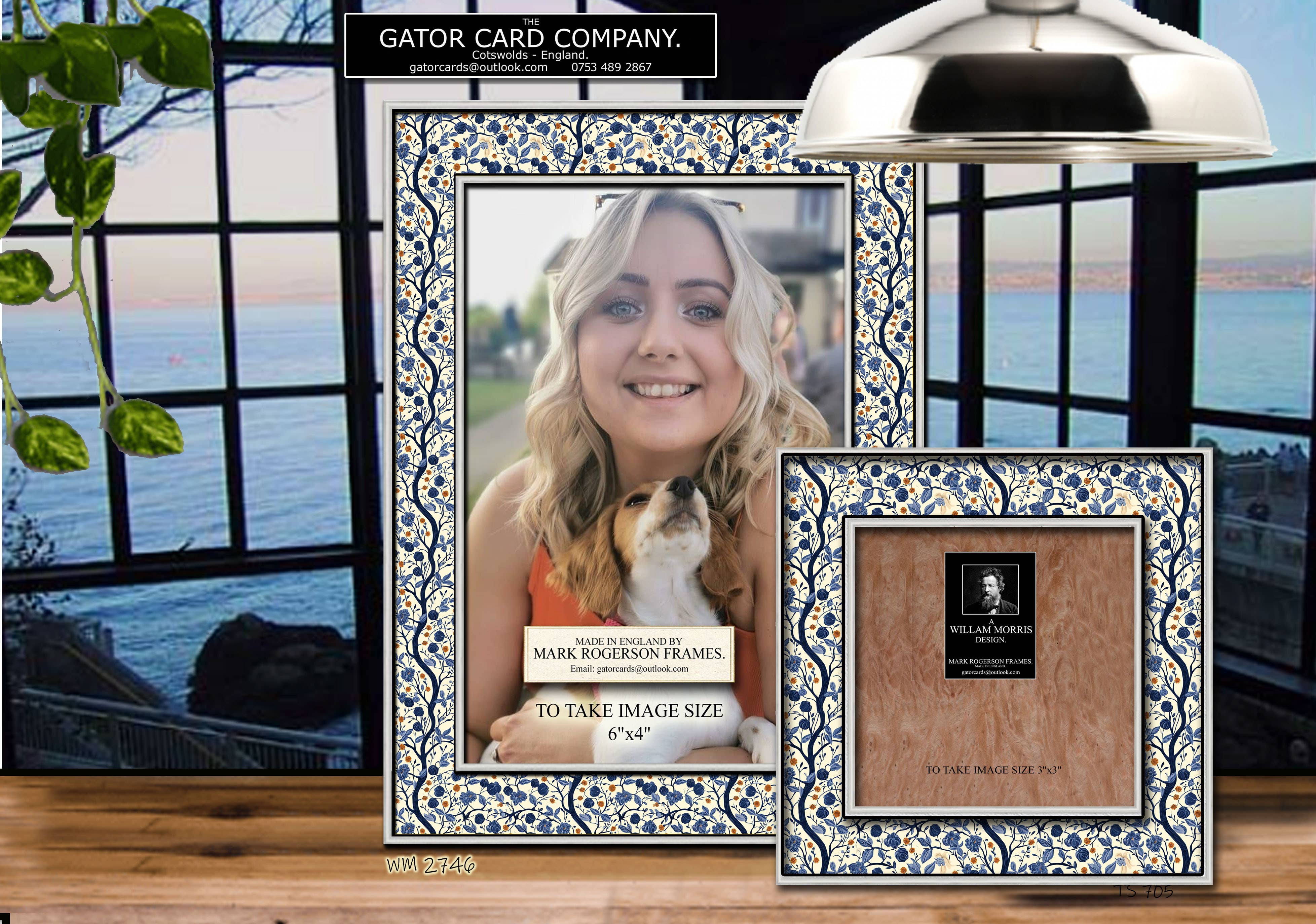 Gator cards - Vendita all'ingrosso Cornice portafoto - Cornice per foto William Morris 4"x3" 2746.1