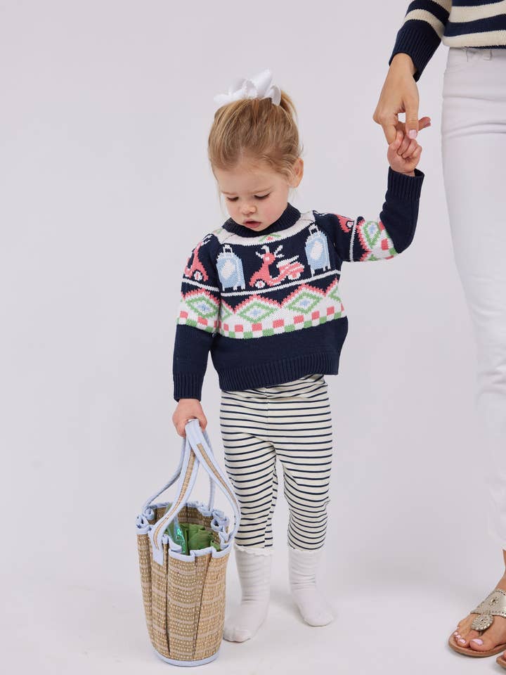 Kids Beach Vespa Fair Isle Sweater for wholesale by Sail to Sable