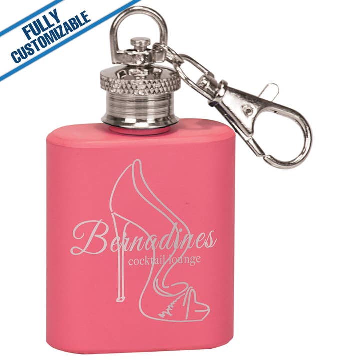 GiftWorksPlus - Wholesale Flask - 1Oz. Engraved Flask Keychain Fully Customizable4
