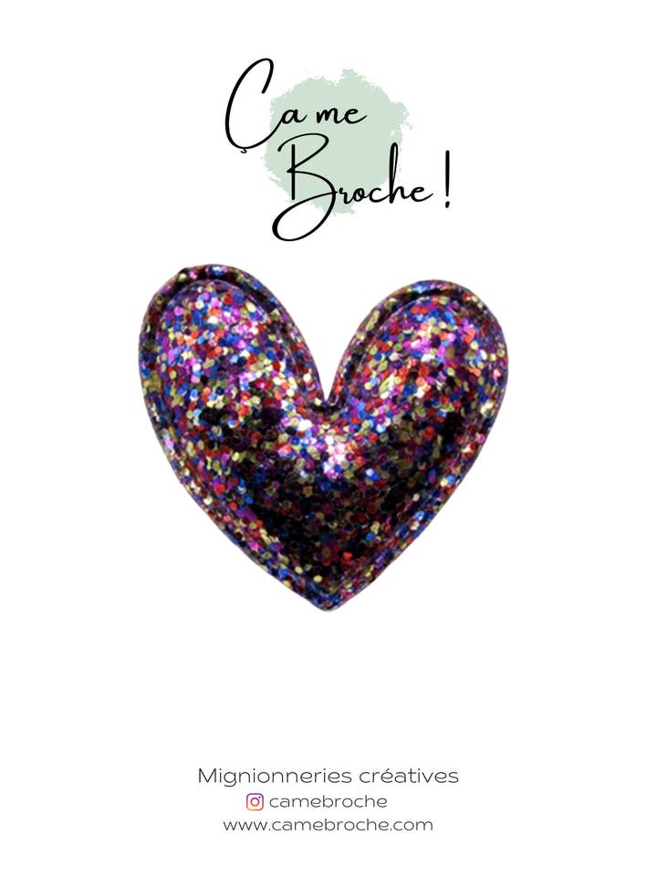 Glitter brooches for wholesale by Camebroche