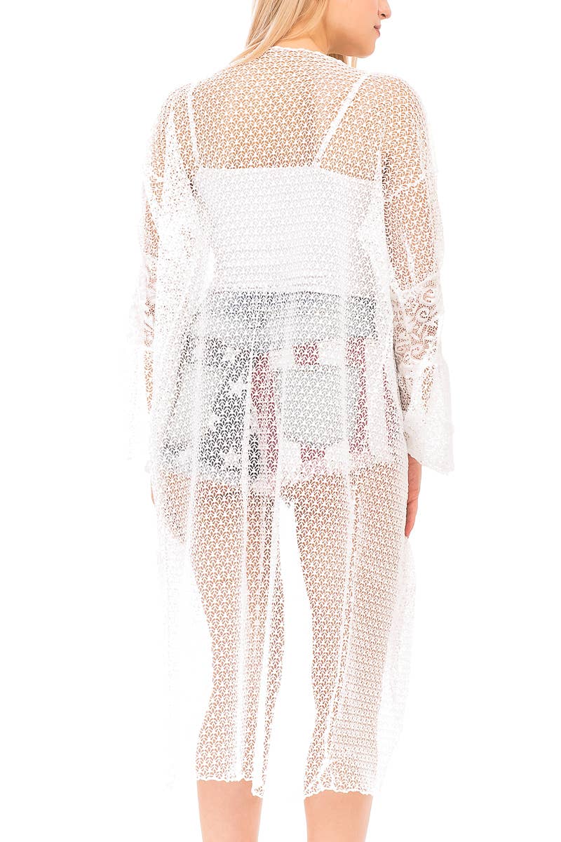 Cap Zone – Großhandel Kimono – Damen – Lux Glory Gehäkelter Chiffon-Kimono mit floraler Spitze3