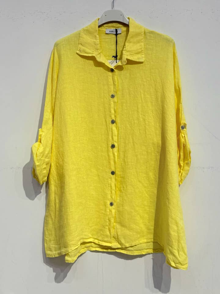 NOELINE – Großhandel Hemd mit Button-down-Kragen – Damen – 20090U Leinenhemd12