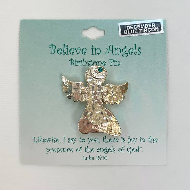Pin con piedra natal de ángel para venta al por mayor de Abbey + CA Gift