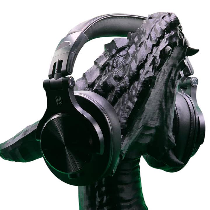 Support de casque en forme de tête de dragon – Porte-casque épique pour les joueurs, décoration de configuration PC, accessoire de bureau fantastique, cadeau parfait pour les gamers. pour la vente par PerfectionIn3D