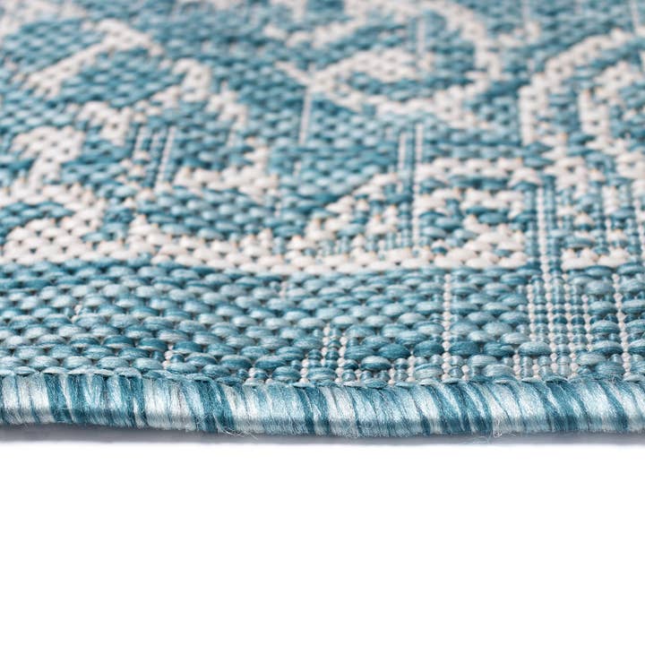 Carmel Antique Tile Indoor/Outdoor Rug Aqua for wholesale on Faire5