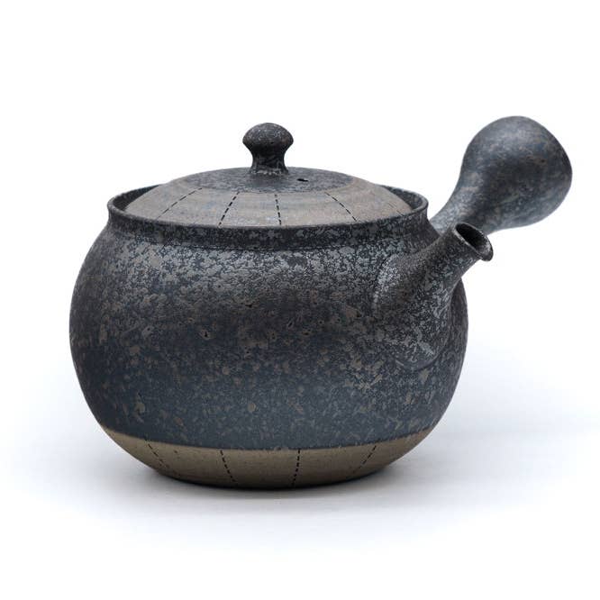 Tezumi - Wholesale Tea Pot - Japanese Kyusu - 藤田徳太 Fujita Tokuta - Haikake Patterned Tokoname Teapot - 330ml0