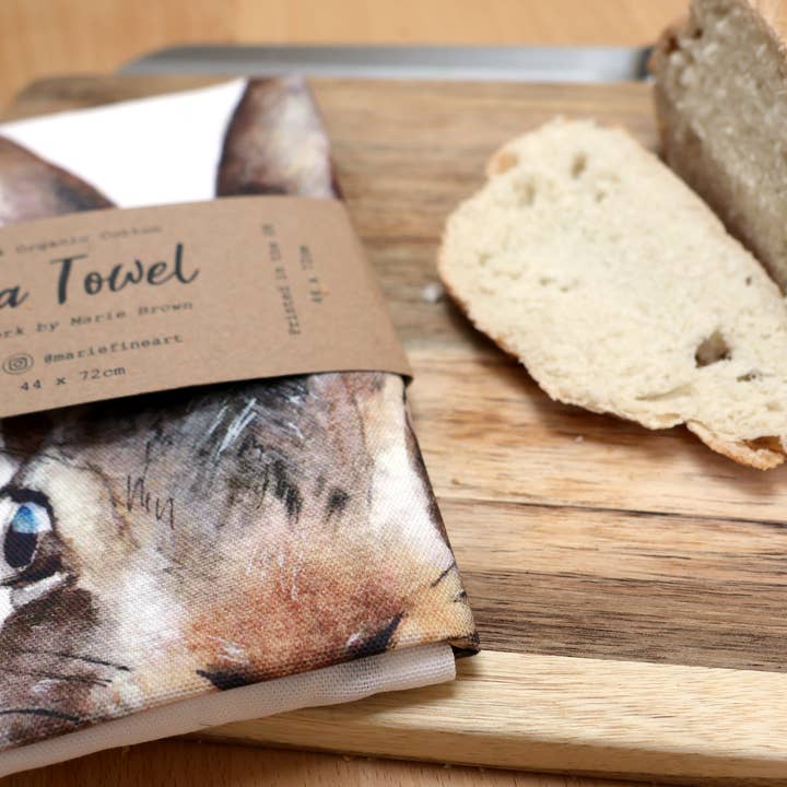 MARIE FINE ART - Wholesale Tea towel - Hare Tea Towel 4