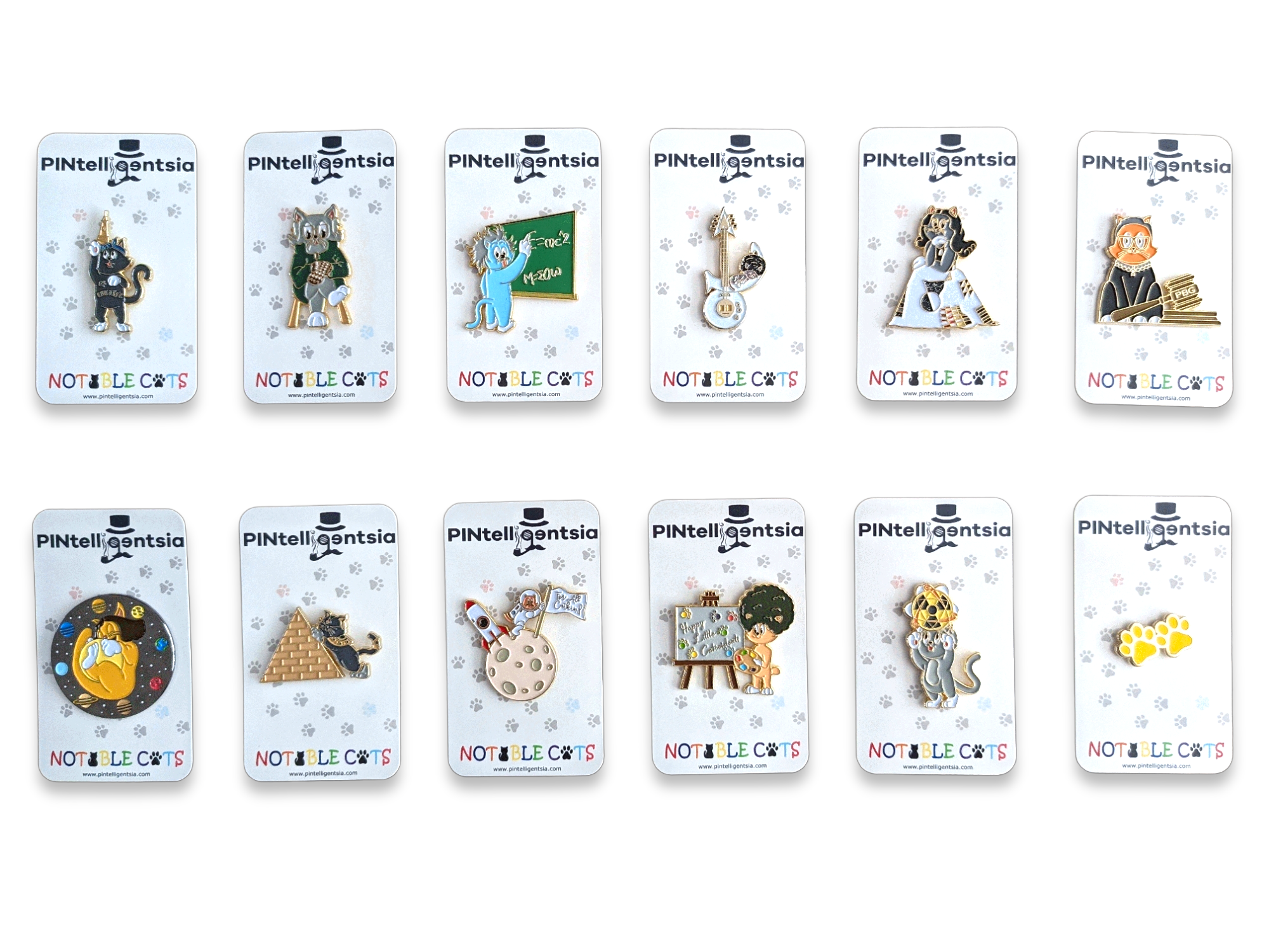 PINtelligentsia - Wholesale Reversspeld/knoop - Neil Armstrong emaille pin - „Neil Catstrong” gloeiende pin!3