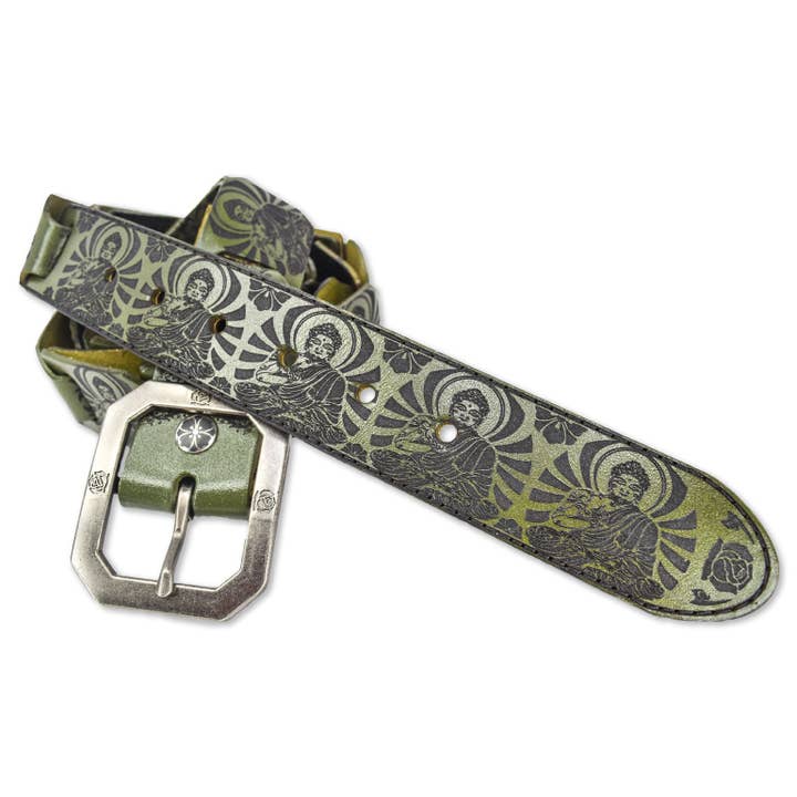 TODD BLOOM - Wholesale Belt - Unisex - BUDDHA XI-FULL GRAIN LEATHER BELT