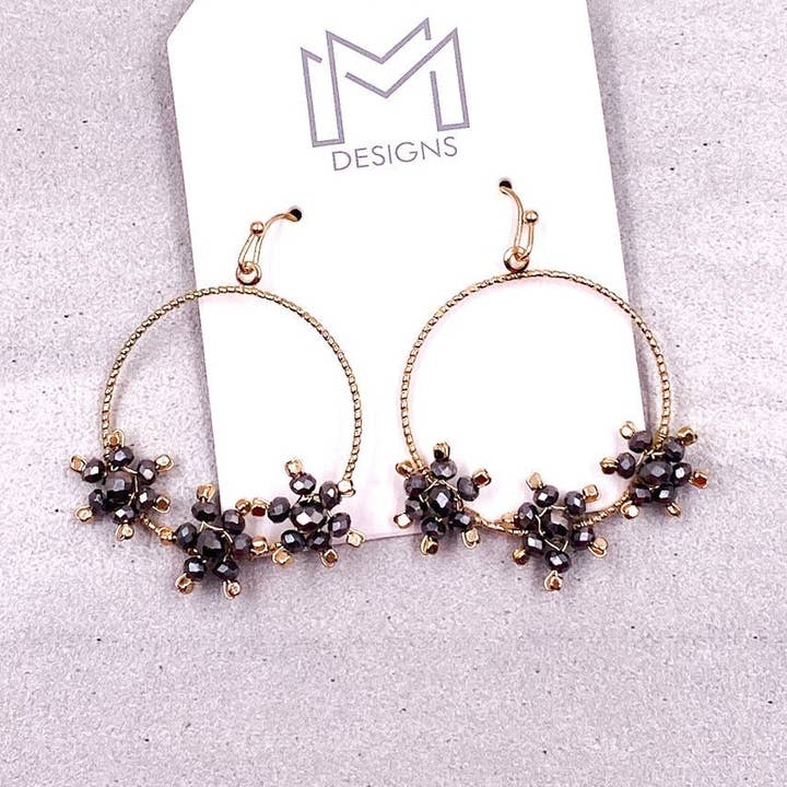 Michelle Earrings - Taupe for wholesale by MM Designs