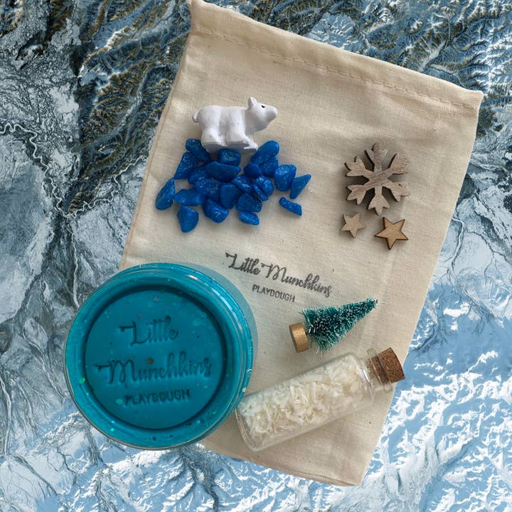 Little Munchkins Playdough – wholesale Presentpåse – Polar Björn Sparkle Mini Väska