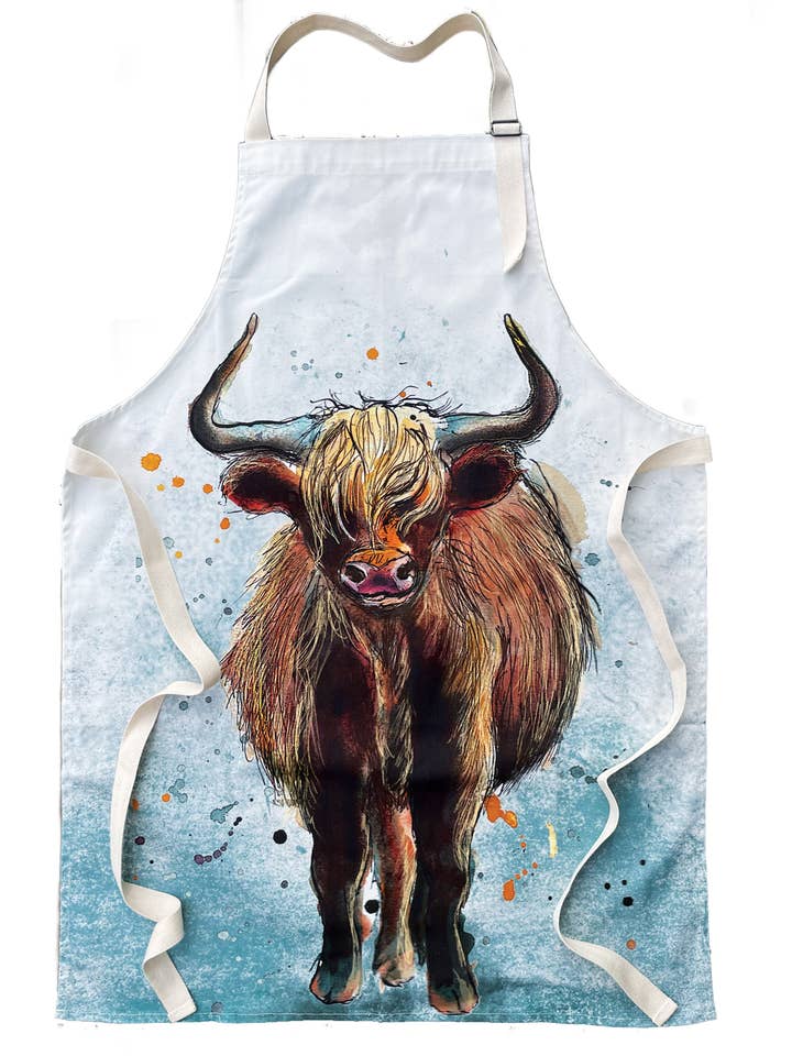 Highland Cow Apron for wholesale by Dollyhotdogs