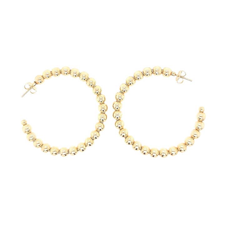 Guldperler Open Hoops øreringe for engroshandel hos Lacosta Jewelry Corp