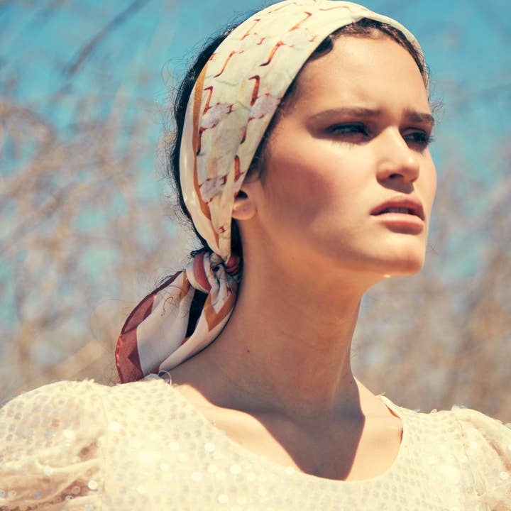 Bandana en soie Death Valley pour la vente par Henelle