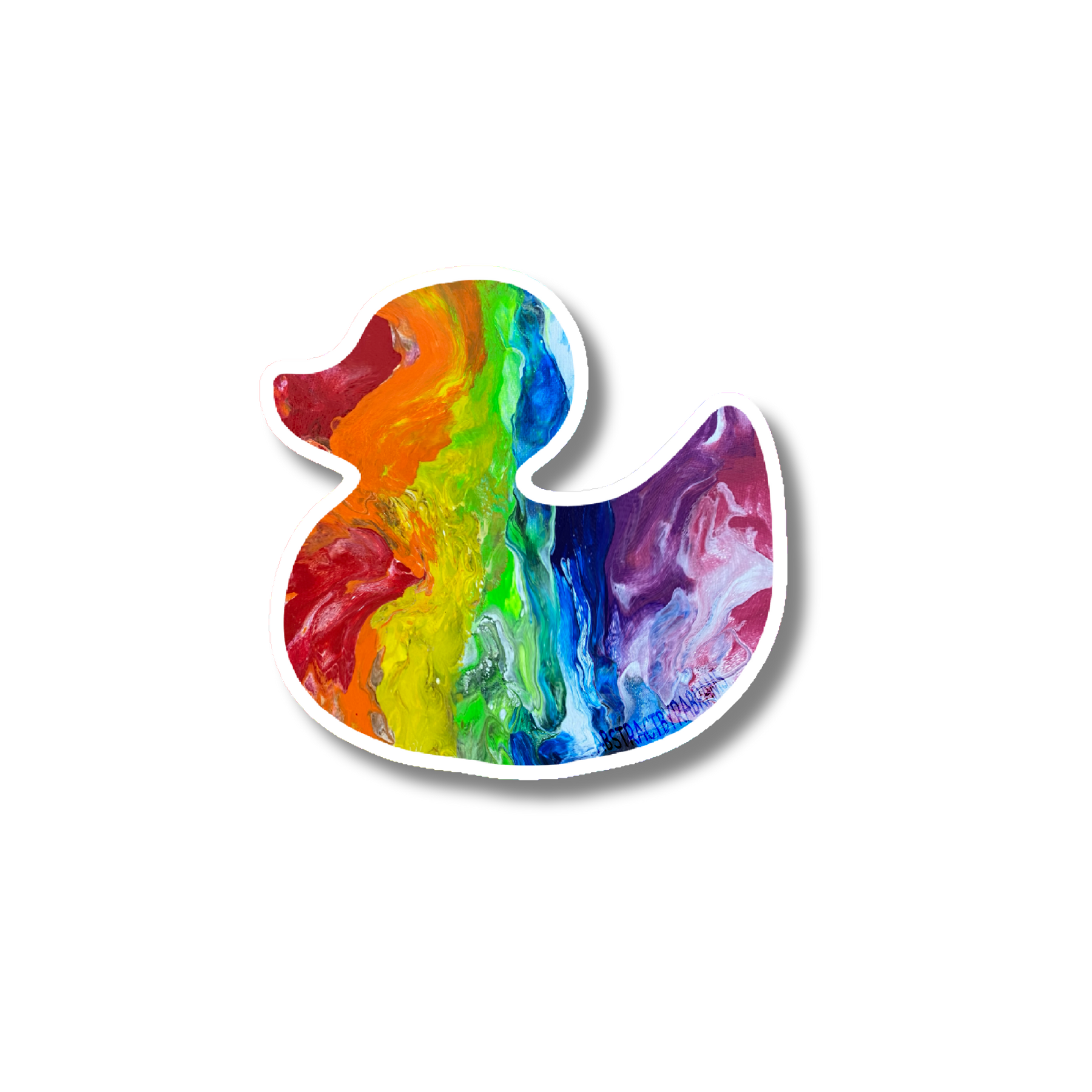 AbstractbyRabrams - Wholesale Sticker - Abstract Pride Flag Duck Sticker LGBTQ 9 Varieties Vinyl0