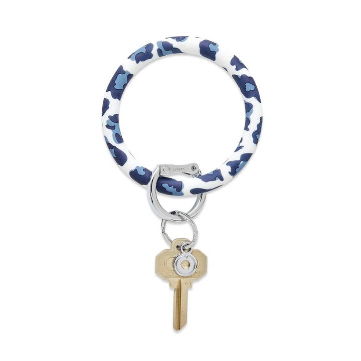 Silicone Big O® Key Ring - Navy Leopard for wholesale by Oventure