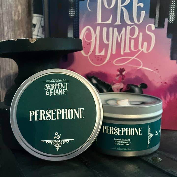 Persephone Candle, Pomegranate Mint for wholesale by Serpent & Flame Candle Co.