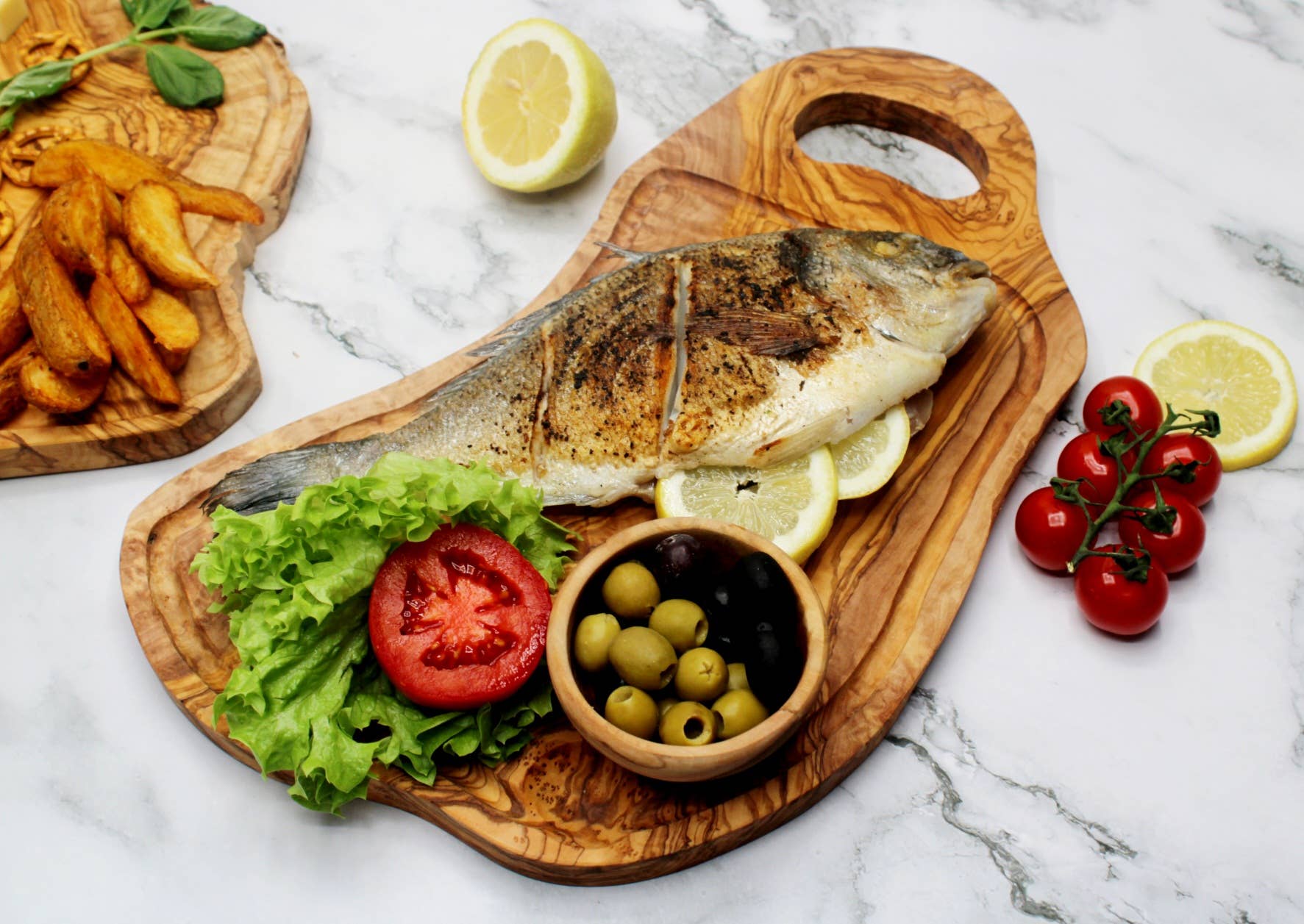 DAGDEG - Vendita all'ingrosso Taglieri - Tagliere in legno di ulivo con scanalatura per succhi e manico5