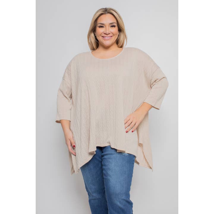 PLUS SIZE OVERSIZE KNIT TOP for wholesale by Curve Market