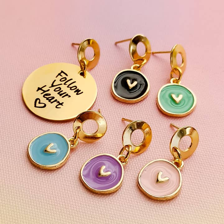 Earrings Follow your Heart for wholesale by Pampa Mia