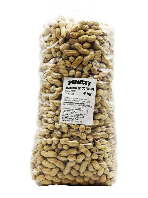 Oltresole - Vendita all'ingrosso Frutta secca - ARACHIDI TOSTATE CON GUSCIO 4 Kg0